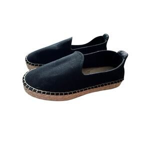 AE77 Premium American Eagle Women's Black Canvas Espadrilles Size 8